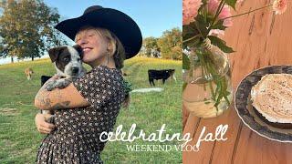 Fall in the Country  Weekend vlog: new puppy, pumpkin cake, time in nature