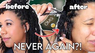 Taking Down My Human Hair Mini Twists… Would I Do This Again?!