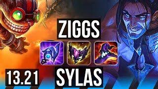 ZIGGS vs SYLAS (MID) | 5.9M mastery, 12/2/11, 1500+ games, Godlike | EUW Diamond | 13.21