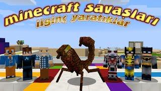 MİNECRAFT SAVAŞLARI İLGİNÇ YARATIKLAR Örümcek Adam Takımı Süper Kahramanlar Takımı