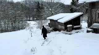 Winterwanderung im Bayerischen Wald (Bodenmais, Langdorf, Bettmannsäge), Tiefschnee und Landschaft