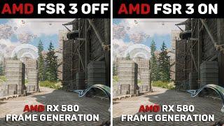 RX 580 - AMD FSR 3 Frame Generation OFF vs ON