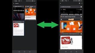 How to change between tab grid layout and cascade tabs layout in Google Chrome browser for Android