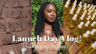 Launch Day Vlog | Emotional, Packaging My First Orders, Selling Out!?!? | #KUWC