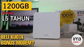 Beli Kuota data dapet bonus Modem WIFI? Review Modem Huawei B320 feat IM3 Postpaid