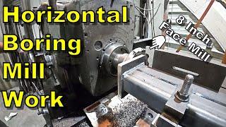 Machining Parts for a Robotic Welding Machine on the Horizontal Boring Mill - Manual Machining