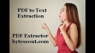 PDF to Text Extraction with PDF Extractor SDK