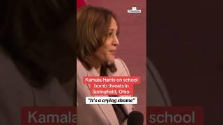 Kamala Harris calls bomb threats in Springfield, Ohio, a crying shame #shorts