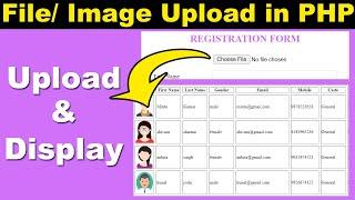 Upload Files and Images to Website in PHP | PHP Tutorial | Learn PHP Programming | Image Upload