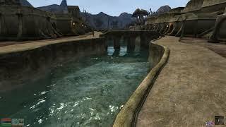 Morrowind. Odai Riverbed mod with Enhanced Water Shader for MGE XE