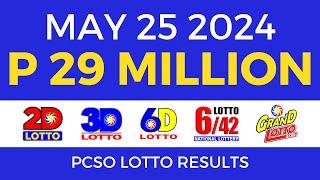 Lotto Result Today 9pm May 25 2024 | PCSO Complete