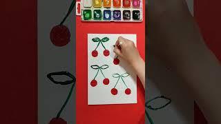 Cherry - paint for kids  #tutorial #activities #creative #ideas #painting #cherry