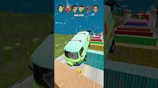 Help Ronaldo Get My Crush Attention In A Car Jump Challenge  Beamng.Drive #shorts