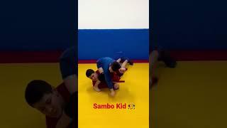 Sambo kid with a clean throw and rolling armbar #shorts #wrestling #kids #grappling #jiujitsu