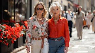 Street Style for Women Over 50 | Best Seasonal Outfits.  Elegant London