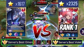 TOP 1 OMEN VS TOP 1 VIOLET 2300 STARS (RANK1)  | AoV | 傳說對決 | RoV | Liên Quân Mobile