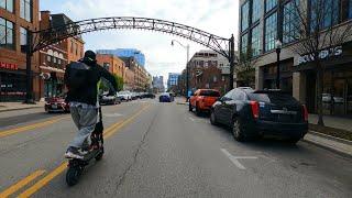 CRUISING AROUND DOWN TOWN ON HIGH POWERED E-SCOOTERS KAABO WOLF KING GT PRO 
