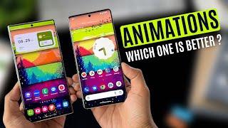 Samsung Galaxy S22 Ultra Vs Pixel 7 Pro ANIMATIONS at 120 Hz - One UI 5.0 Vs Stock Android 13