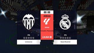 Valencia vs Real Madrid | Estadio Mestalla | 2024-25 La Liga | PES 2021