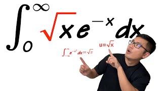 integral of sqrt(x)*e^(-x) from 0 to inf