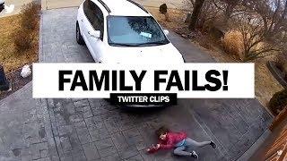 Winter Fails: Family Falling on Ice! | Viral Video On Twitter!