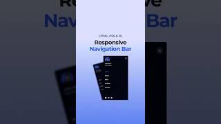 Responsive Navigation Bar HTML CSS JavaScript