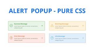 Pure CSS Alert Box Popup