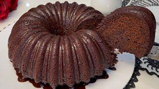 Chocolate cake in 15 minutes! TENDER and VERY DELICIOUS! 