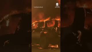 Wildfire burns through California