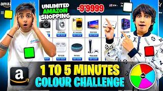 1 To 5 Minutes⏰Colour Challenge |Each Minute Different Colour Challenge | Amazon Shopping - Tsg Mann