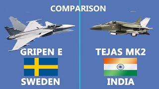 Comparison of Tejas Mark 2 and Gripen E Fighter Aircraft