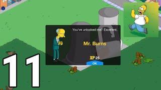 The Simpsons Tapped Out - Full Gameplay / Walkthrough Part 11 (IOS, Android) - Mr. Burns Unlocked!