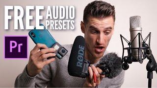 FREE AUDIO PRESETS FOR PREMIERE PRO | How to apply Audio Presets in Adobe Premiere Pro Import Pack