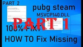 error in resource files PUBG Steam msvcp140 How to FIX  100% PART 1