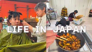 [Vlog] Daily Life In Japan, A wonderful day getting a hair cut at a barber shop.