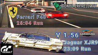 GT7 Ferrari F40 & Jaguar XJR9 Tokyo Expressway 600 & Sardegna 800 Builds V 1.56