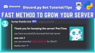 Discord Bump Thanks/Role Bot | Tutorial (Fast Method To Grow Your Server!)