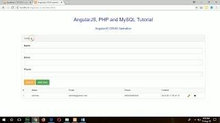 Create AngularJS CRUD operation using PHP and MySQL