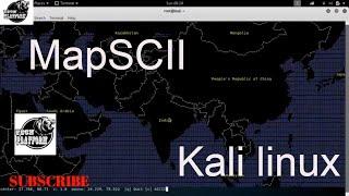 MapSCII - The Whole World In Your Console | World Map on Kali Linux 2017.3