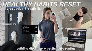 HEALTHY HABITS RESET: building discipline, getting back into routine, productive workdays in my life