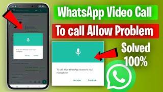 to call allow whatsapp access to your microphone tap settings permissions and turn microphone on |