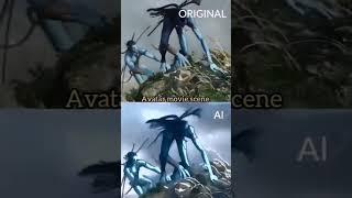 Ai vs Original, scene from Avatar movie, Ai generated #artificialintelligence #aiart #artist #tech