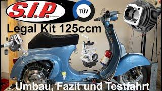 Vespa V50 | SIP Legal Kit 125ccm | B196 | Umbausatz mit TÜV | Review | Testfahrt