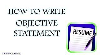 RESUME OBJECTIVE STATEMENT EXAMPLES