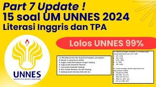 15 SOAL UPDATE UM UNNES 2024, TPA DAN LITERASI INGGRIS || PART 7