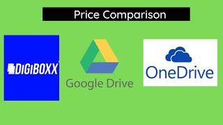 Price Comparison - Digiboxx vs Google Drive vs One Drive - English