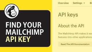 How to find your MailChimp API key for integrations with external software