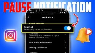 How To Pause All Notifications in Instagram on iPhone | Stop Push Notifications