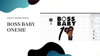 Boss Baby Black Girl Birthday Onesie Created w/ Cricut