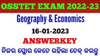 OSSTET Exam 2022-23 !! Geography & Economics Answerkey !! OSSTET 2023 Answer key !! Exam Adda 2.0 !!